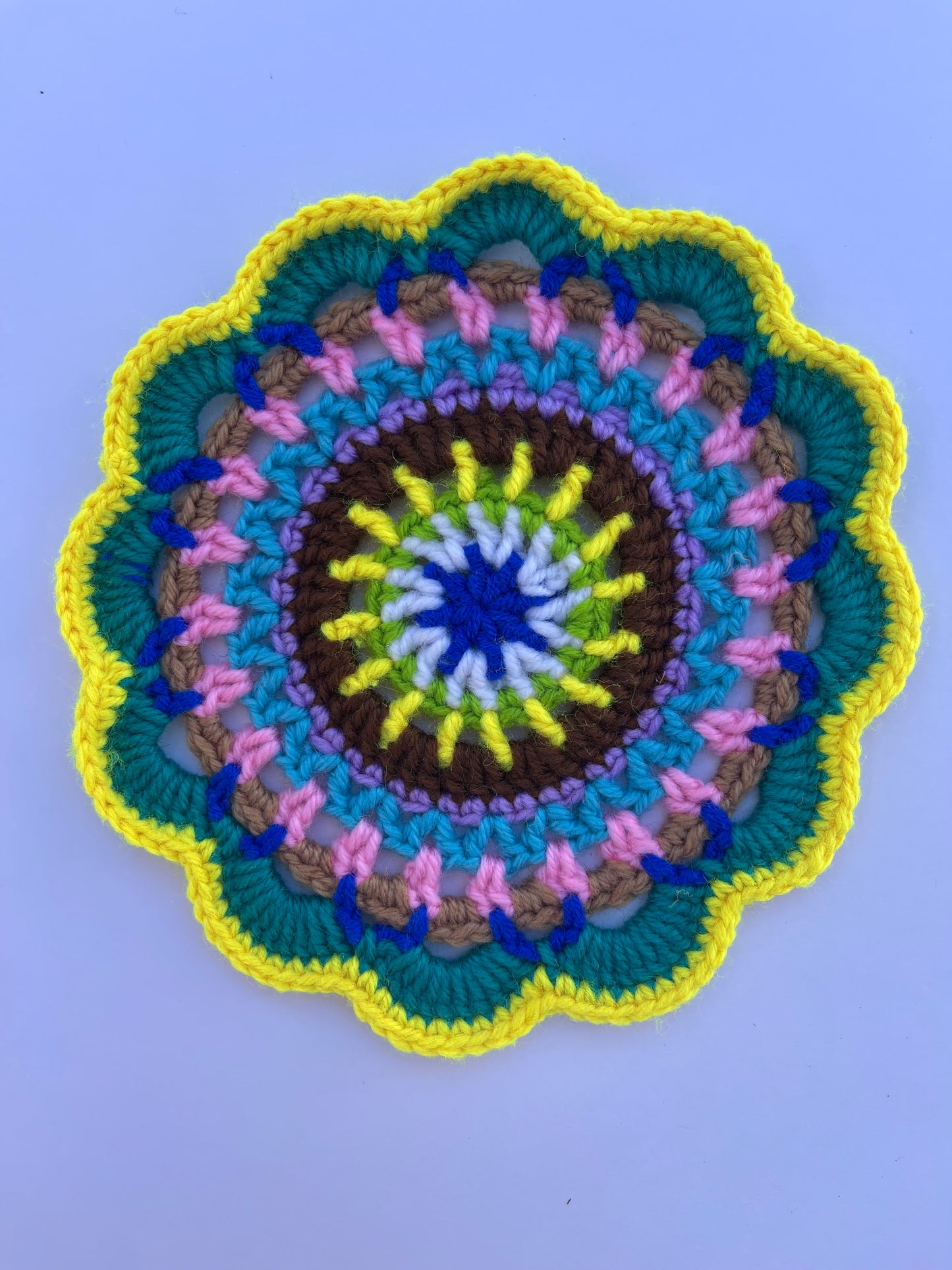 Colorful Crochet Coaster