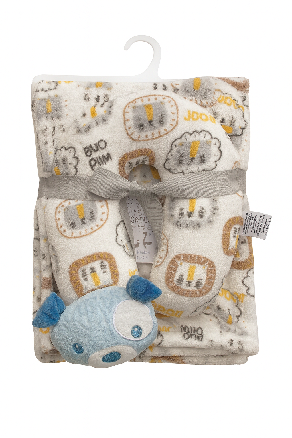 Kid's Plush Blanket with U Pillow
