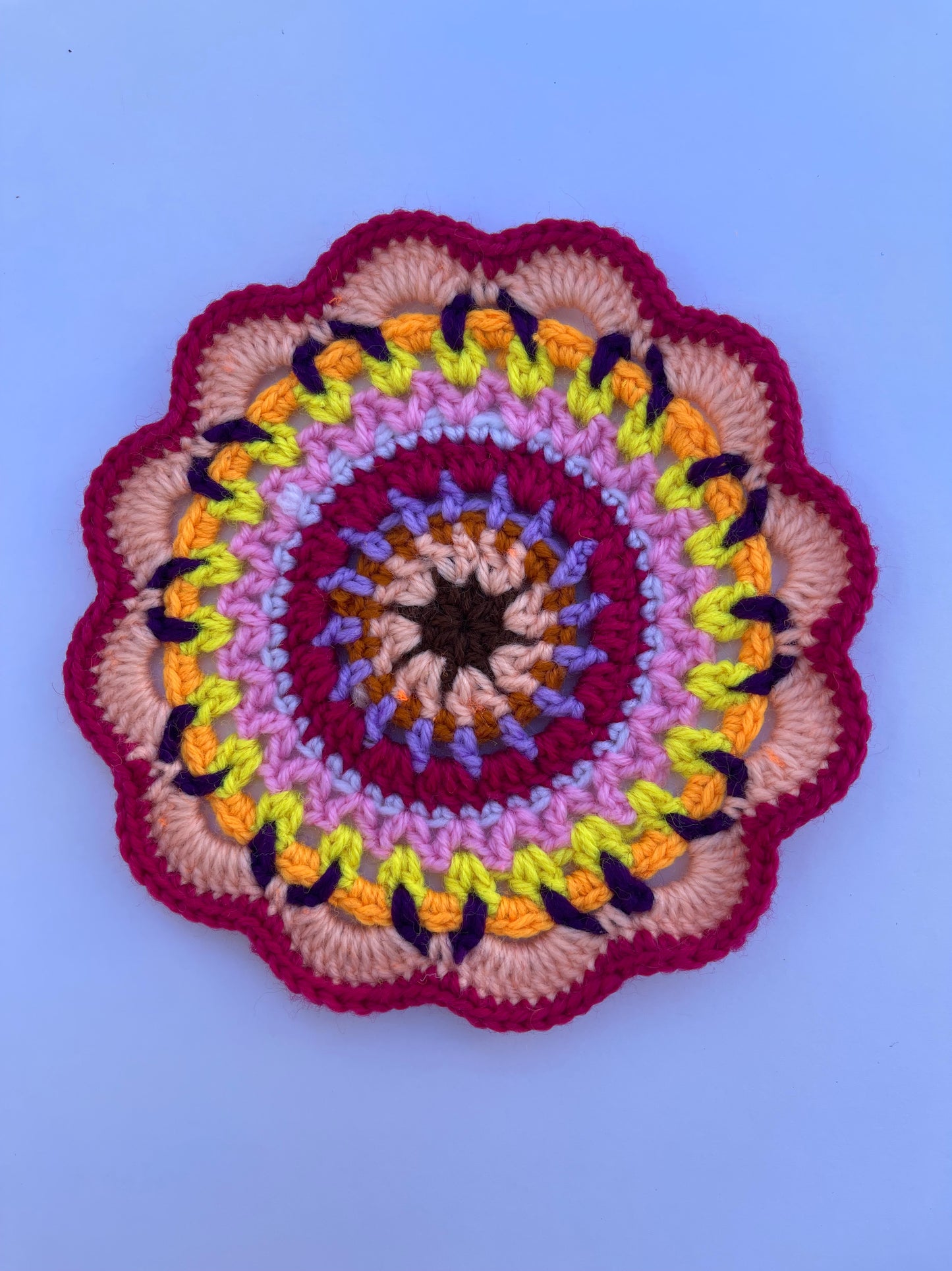 Colorful Crochet Coaster