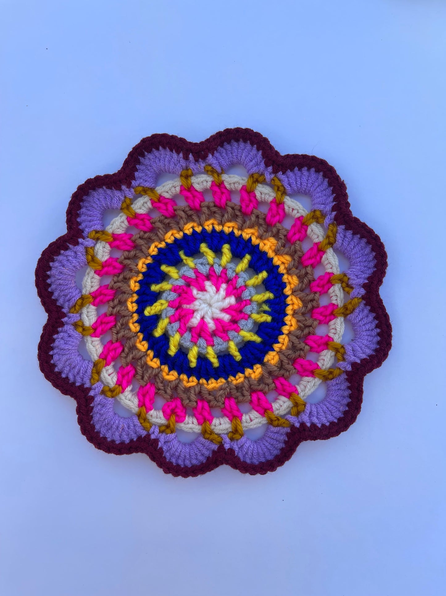 Colorful Crochet Coaster