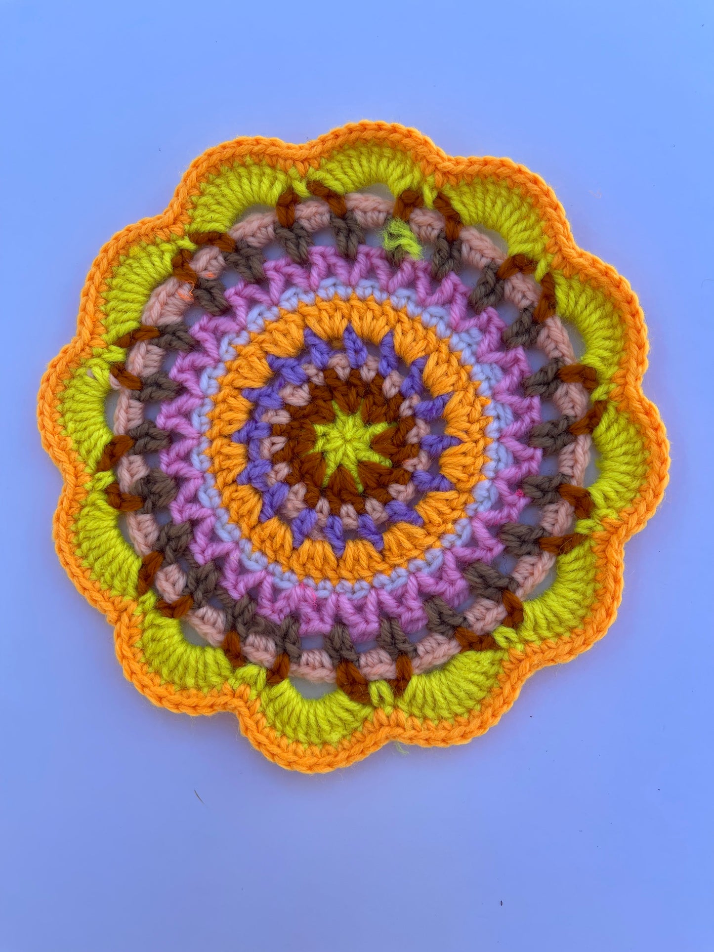 Colorful Crochet Coaster