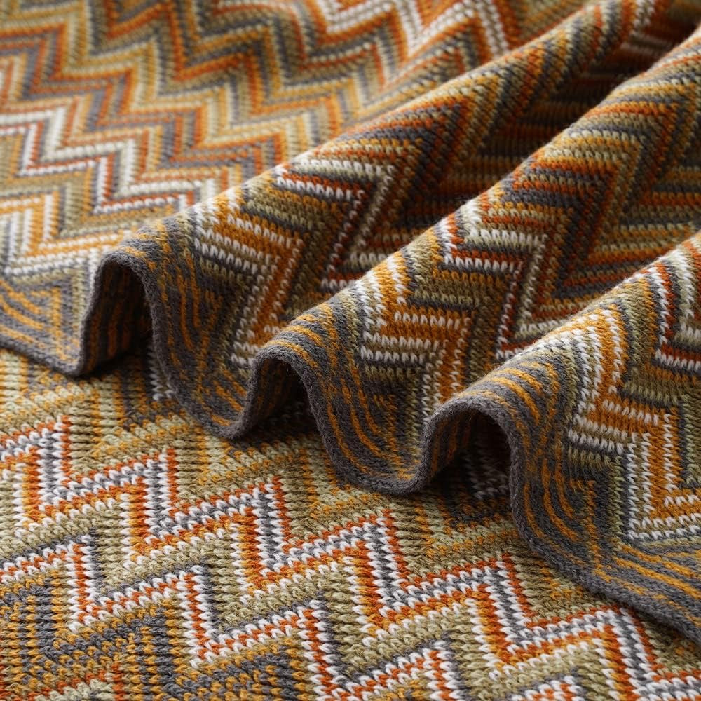 Boho Knit Throw Blanket