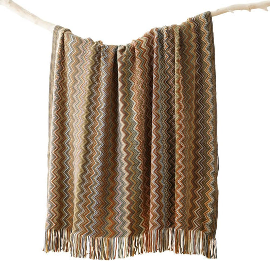 Boho Knit Throw Blanket