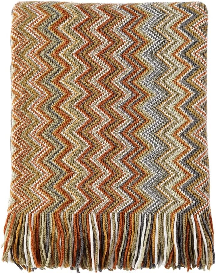 Boho Knit Throw Blanket