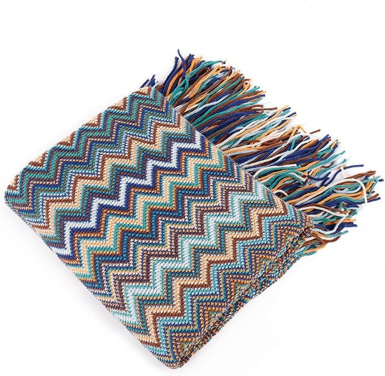 Boho Knit Throw Blanket