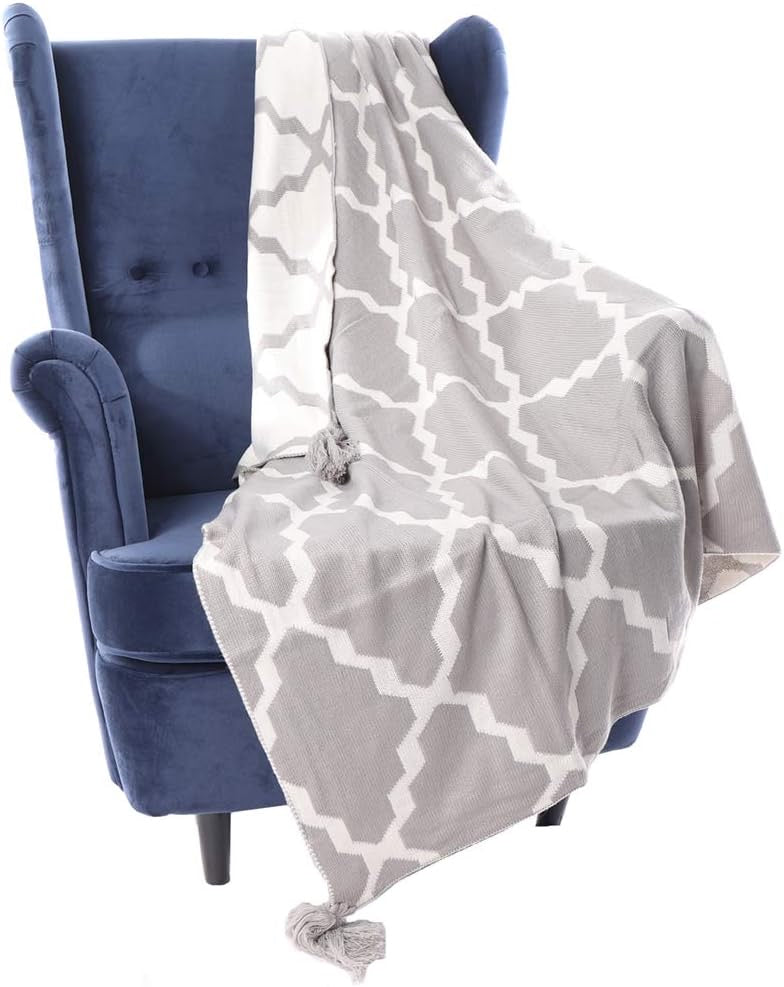 Geometric Knit Throw