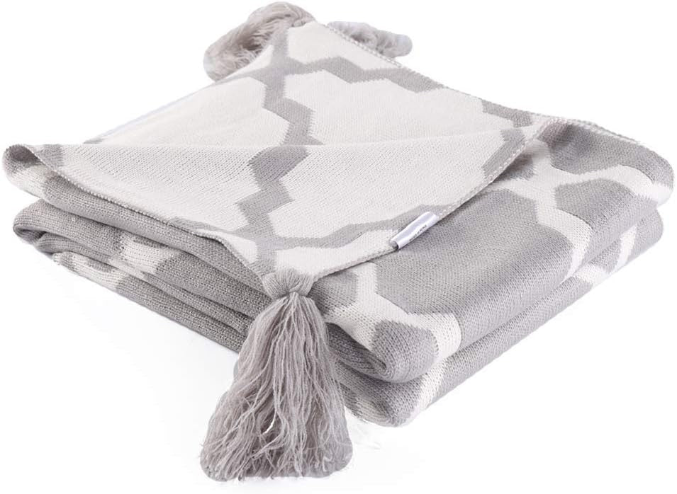 Geometric Knit Throw