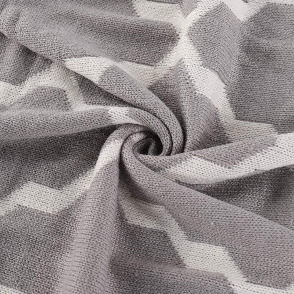 Geometric Knit Throw