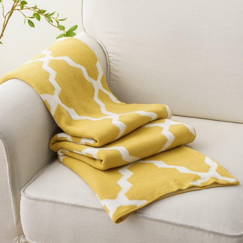 Geometric Knit Throw