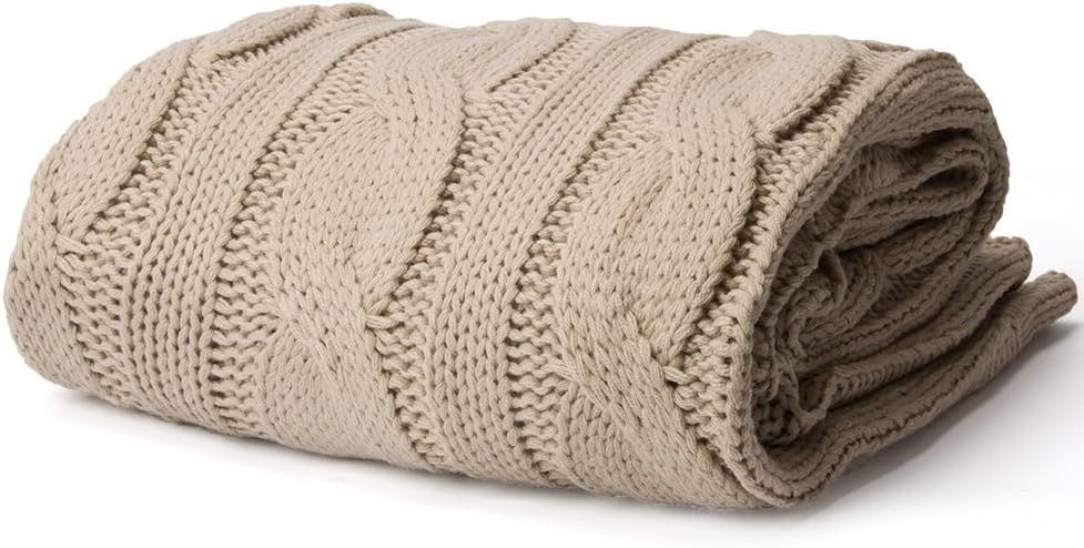 Classic Cable Knit Throw