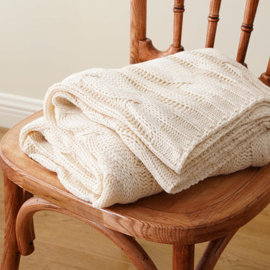 Classic Cable Knit Throw